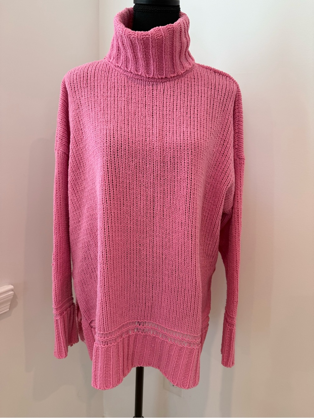 aerie Pink Oversized Turtleneck Sweater